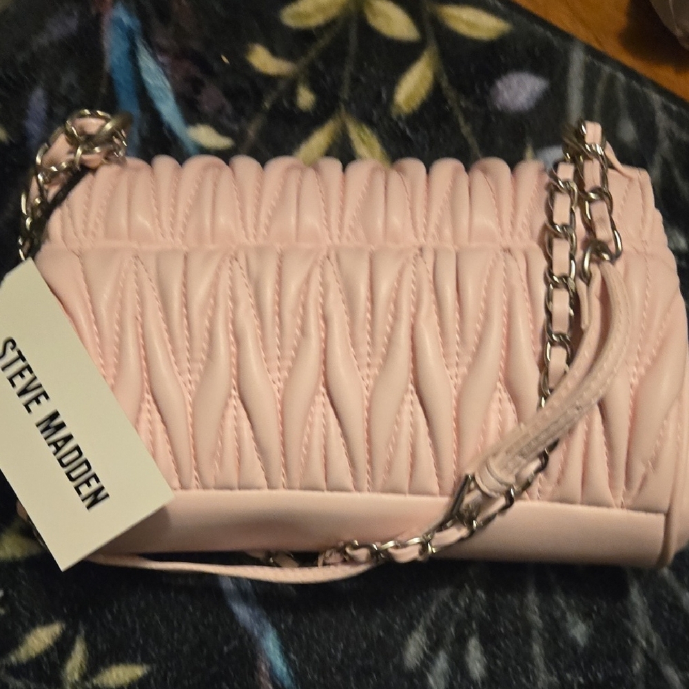 Steve Madden Light Pink Quilted Shoulder Bag - Picture 5 of 6